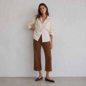 Avenue Montaigne Cord Pants Womens 6 Brown/Tan Mid-rise Cropped NWT